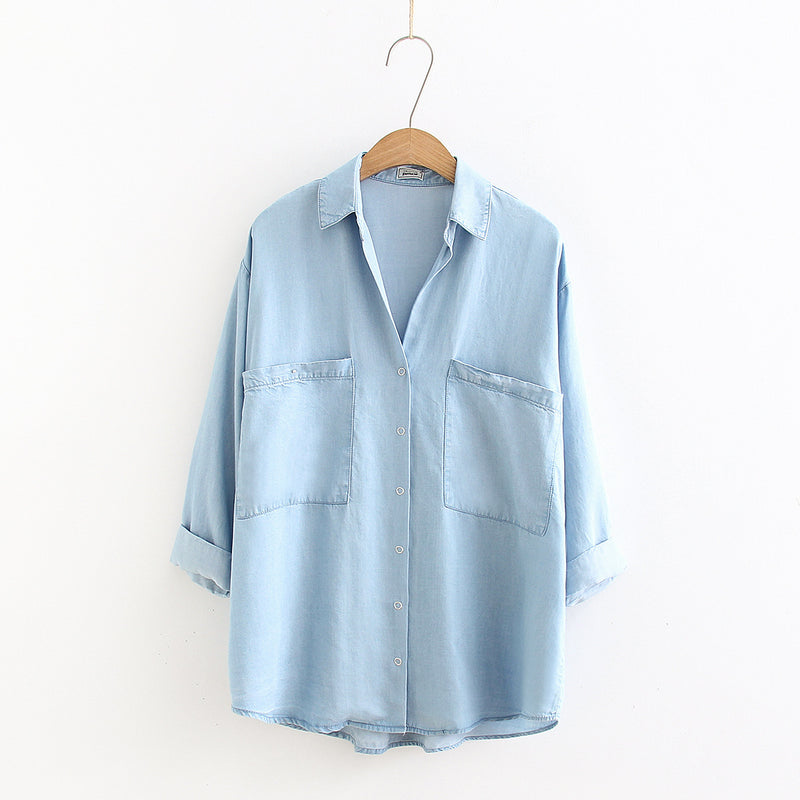 Women T-shirt Denim Shirt Women's Shirt