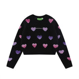 Women Sweater Short Knitwear for Girls Autumn Casual Short Long-Sleeved Sweater