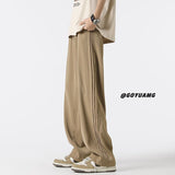 Men Sweatpants Retro Khaki Pants Men's Summer Design Sense