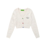 Women Sweater Short Letters Knitted Cardigan Jacket Girls' Sweater