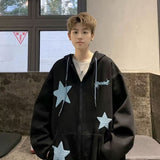Men Hoodie Vintage XINGX Cardigan Sweater Men's Spring and Autumn Coat