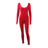 Women Jumpsuit Spring and Summer Long Sleeves Slim Fit Hip Raise Jumpsuit