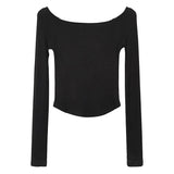 Women Long Sleeve Shirt Short Midriff Outfit