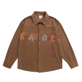 Men Long Sleeved T Shirt Letter Embroidered Long Sleeve Shirt Men's Loose Shirt Casual Top