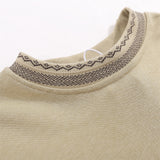Men Hoodie round Neck Sweater Men's Spring and Autumn Leisure Long Sleeve Loose
