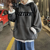 Men Hoodie Sweater Men's Autumn and Winter Korean Style Trendy Letters Loose and Warm Top