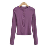 Women T-Shirt Tight Long-Sleeved Top Women's Spring Slimming T-shirt