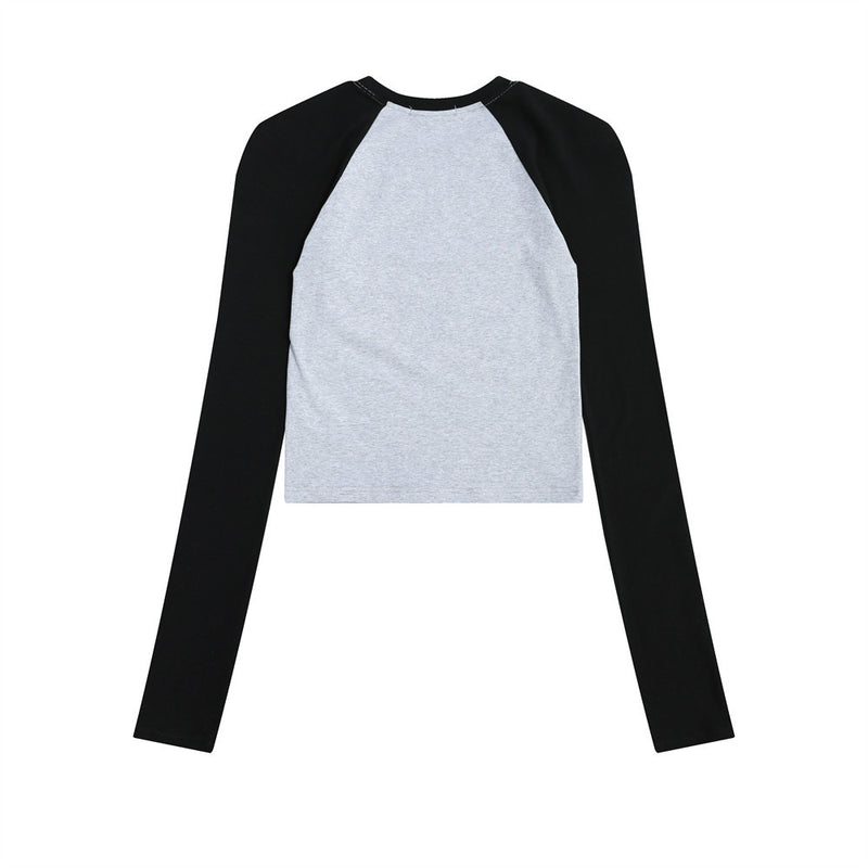 Women Long Sleeve T-Shirt Long Sleeve T-shirt Girls Short Base Shirt round Neck Top