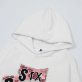 Men Hoodie Paste Cloth Embroidery Letter Hooded Sweater