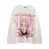Men Long Sleeve Shirt Personalized Printed Long Sleeve T-shirt for Men and Women Versatile Bottoming Top Autumn and Winter