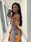 Women Dresses Tight Dress Hip Skirt Printed Dress Women