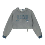 Women Hoodie Cropped Hoodie Girls Casual Sports Hoodie