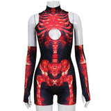 Women Jumpsuit Printed Sleeveless Jumpsuit Shorts for Women
