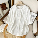 Women T-Shirt Summer Retro Art Casual Short Sleeve Shirt Loose