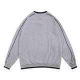 Men Hoodie Letter V-neck Sweatshirt Men's Loose Casual Long Sleeves Spring and Autumn