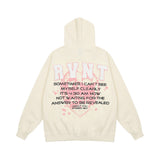 Men Hoodie Letter Printed Cardigan Sweater Casual Long Sleeve Spring and Autumn Top Vibe Loose Hooded Coat