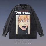 Men Long Sleeve Shirt Fun Printing Old Bottoming Long Sleeve T-shirt Men and Women Couple