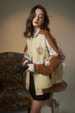 Unisex Jacket Fall Color-Blocking Stand Collar Coat Women's Clothing