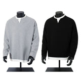 Unisex long-sleeved shirt autumcasualfake two-piece