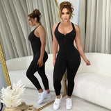 Women Jumpsuit Spring and Summer Fashion Zipper Overalls