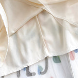 Women Skirt Printed Floral Gauzy Skirt High Waist