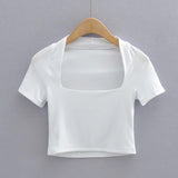Women T-Shirt Slim Fit Short Sleeve T-shirt Top