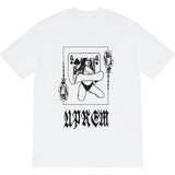 Mens T-shirts 19FW QUEEN TEE Poker Queen Printed Cotton Short Sleeves