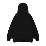 Men Hoodie Turtleneck Hooded Sweater Men's Paste Cloth Embroidery Letter Pullover