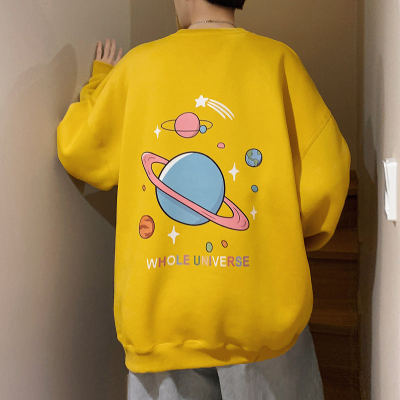 Men Hoodie Loose Sweater Men's Spring and Autumn Student Long Sleeve Casual All-Matching