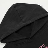 Men Hoodie XINGX Letter Print Sweatshirt Men's Hip Hop Rock Wash Pullover Hoodie