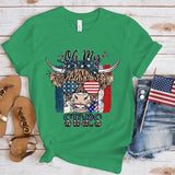 Women's Independence Day T Shirt round Neck Short Sleeve T-shirt Women's Top