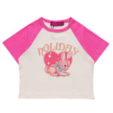 Women T-shirt Multicolor Printing Short-Sleeved T-shirt for Girls