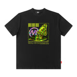 Men T Shirt Rose Print Short Sleeve Loose Fashion Brand Hip Hop Men