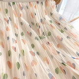 Women Skirt Printed Floral Gauzy Skirt High Waist