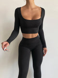 Women Jumpsuit Autumn Long Sleeve U-Neck Slim Fit Fashion