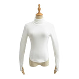 Women T-Shirt Autumn and Winter Stretch Tight Long-Sleeved T-shirt Top