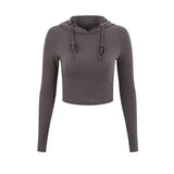 Women T-Shirt Autumn Pullover Hooded Slim Fit T-shirt