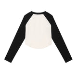 Women Long Sleeve T-shirt Multicolor Printing Long Sleeve T-shirt Girls Autumn Crew Neck