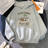 Hawaiian style printed Hoodie men's long sleeve