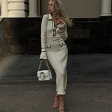 Women Sweater Dress Knitted Dress Fall/Winter Sweater Dress Lapel Tight