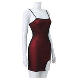 Women Desses Dress Red Hip Covered Skirt