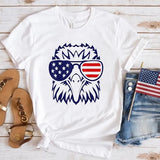 Women's Independence Day T Shirt round Neck Short Sleeve T-shirt Women's Top