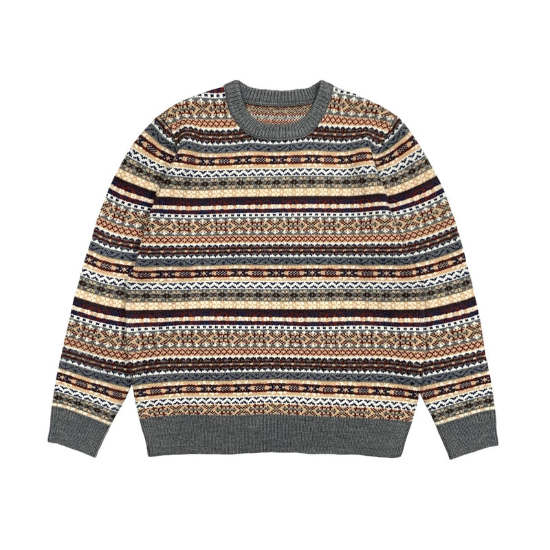 Kapital Sweater Vintage Jacquard Knitwear Ethnic Style Pullover Sweater