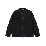 Men Denim Jacket Embroidery Denim Clothes Jacket Male Loose Lapels Patchwork Denim Jacket