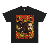 Kendrick Lamar T Shirts Hip Hop Rap Loose Short Sleeves