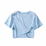 Women T-Shirt Short-Sleeved T-shirt Women's Short Loose Top