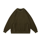 Unisex Hoodie Retro Crew Neck Pullover Sweatshirt Men's Design Fashion Brand