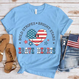Women's Independence Day T Shirt round Neck Short Sleeve T-shirt Women's Top