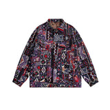 Unisex Jacket Autumn Vintage Jacquard Coat Women's Clothing