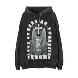 Men Hoodie Angel Devil Skull Printed Hoodie